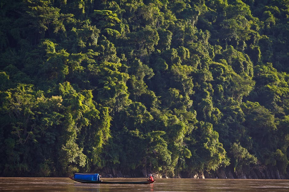 Paisaje Mekong Laos — cobertura de red Unitel