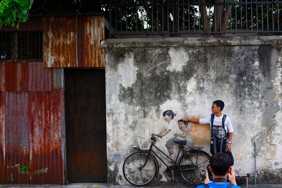 Street art en Georgetown Penang Malasia — eSIM y conexión 4G+